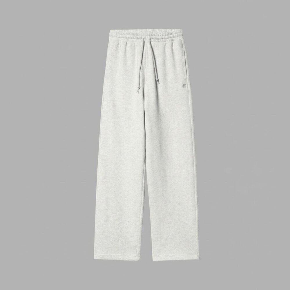 Carhartt WIP Women's Light Gray Straight/Wide Leg Sweatpants, Size M